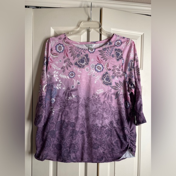 CJ Banks Tops - Floral Ombre Women's Top